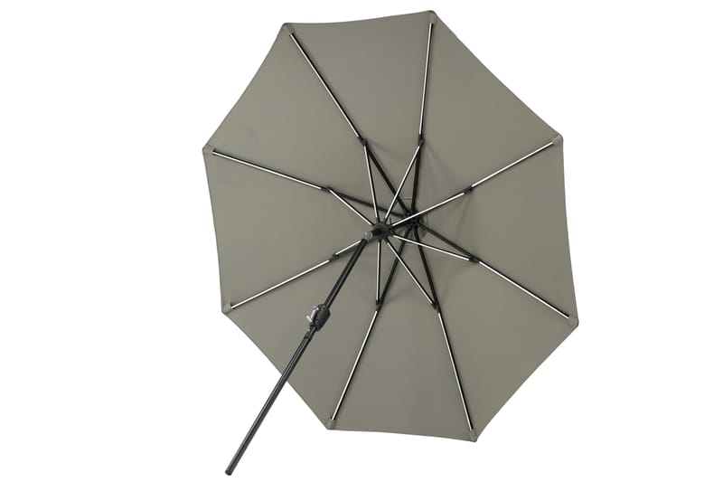 Sabal Parasol 270 cm med LED - Grå - Havemøbler - Solafskærmning - Parasoller