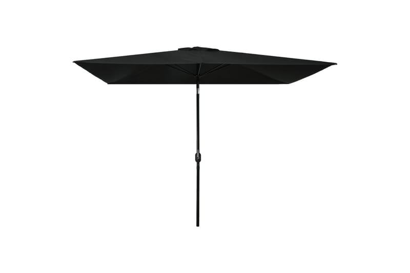 Udendørs Parasol Med Metalstang 300 X 200 cm Sort - Sort - Havemøbler - Solafskærmning - Parasoller