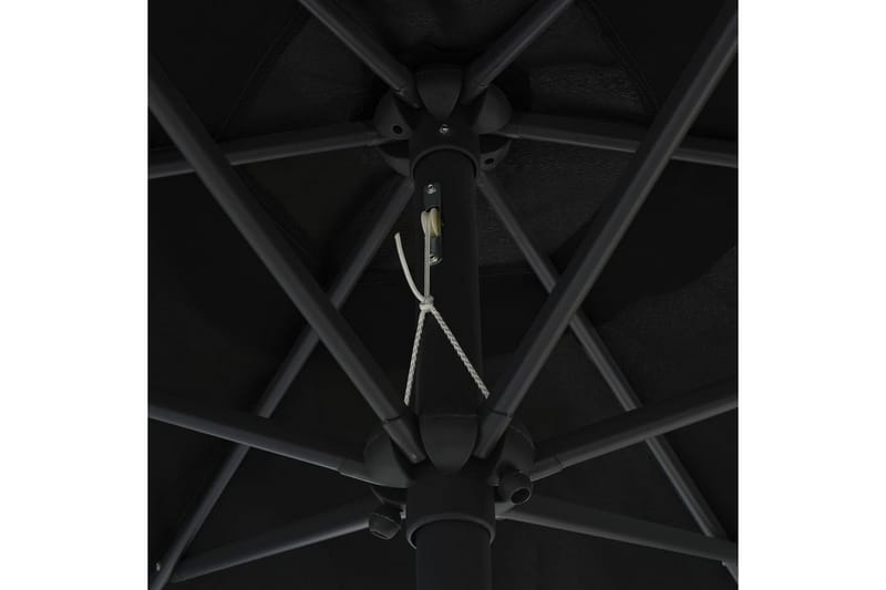 Udendørs Parasol Med Aluminiumsstang 270x246 cm Sort - Sort - Parasoller