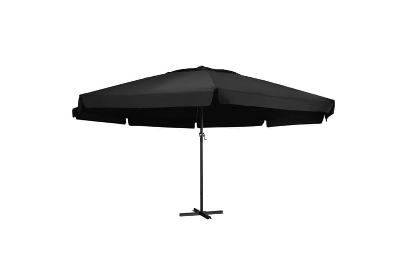 Udendørs Parasol med Aluminiumsstang 500 cm Sort - Sort - Havemøbler - Solafskærmning - Parasoller