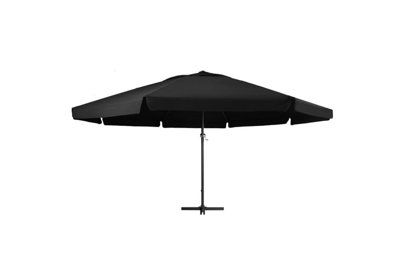 Udendørs Parasol med Aluminiumsstang 500 cm Sort - Sort - Havemøbler - Solafskærmning - Parasoller