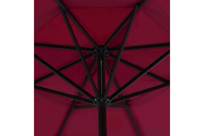 Udendørs Parasol Med Aluminiumsstang 500 Cm Bordeauxrød - Rød - Parasoller