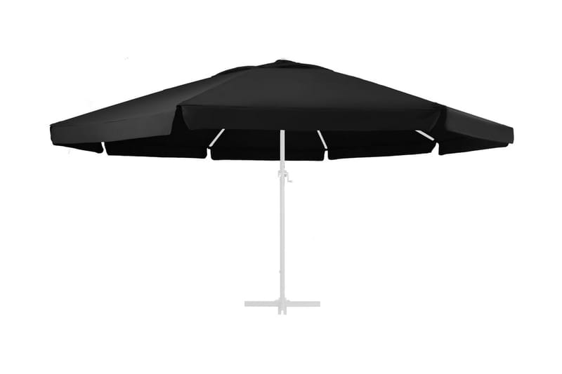 udskiftningsdug til parasol 600 cm sort - Parasoller