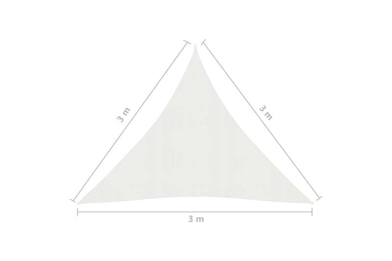 Solsejl 160 g/m² 3x3x3 m hdpe hvid - Hvid - Havemøbler - Solafskærmning - Solsejl