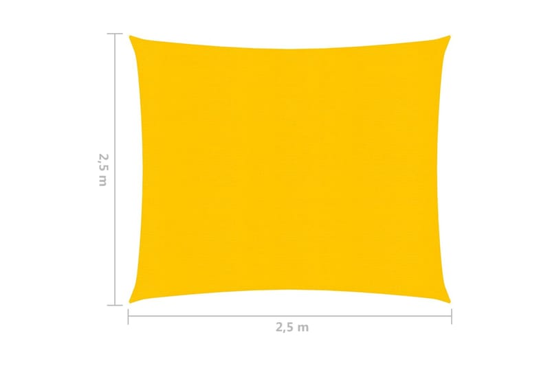 solsejl 2,5x2,5 m 160 g/m² HDPE gul - Gul - Havemøbler - Solafskærmning - Solsejl