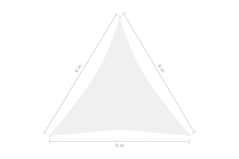 solsejl 6x6x6 m trekantet oxfordstof hvid - Hvid - Havemøbler - Solafskærmning - Solsejl