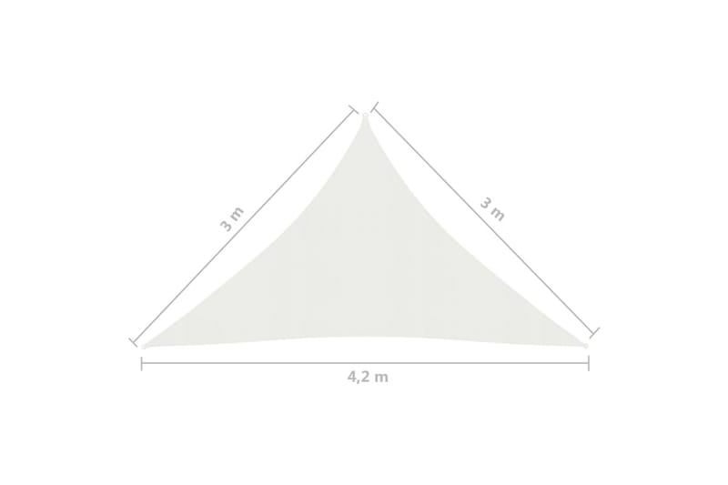 Solsejl 160 g/m² 3x3x4,2 m hdpe hvid - Hvid - Havemøbler - Solafskærmning - Solsejl