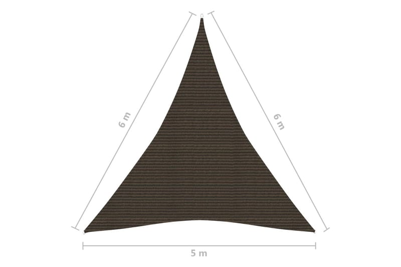 Solsejl 160 g/m² 5x6x6 m Hdpe Brun - Brun - Havemøbler - Solafskærmning - Solsejl