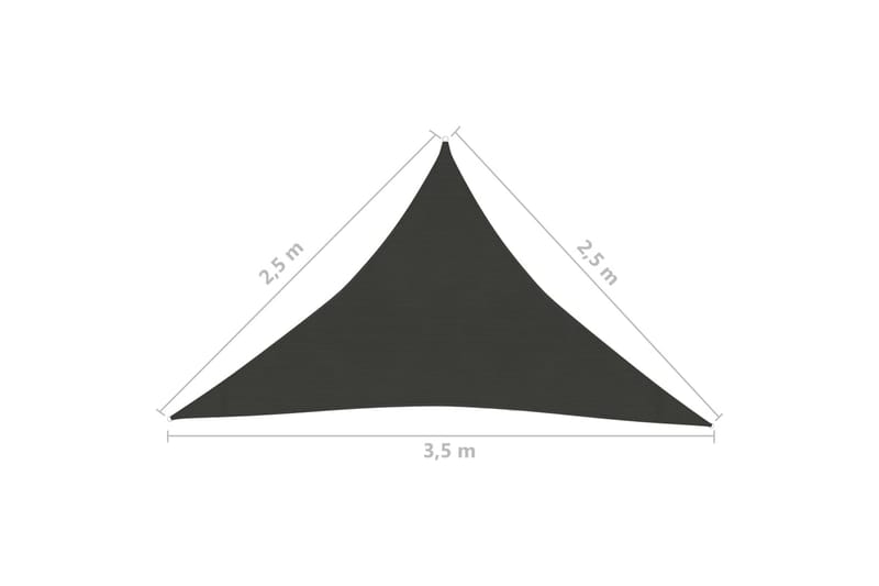 Solsejl 2,5x2,5x3,5 160 g/m² Hdpe Antracitgrå - Antracit - Havemøbler - Solafskærmning - Solsejl