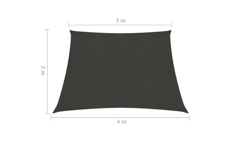 Solsejl 3/4x2 cm 160 g/m² hdpe antracitgrå - Antracit - Havemøbler - Solafskærmning - Solsejl