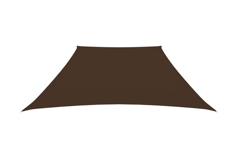 solsejl 3/4x2 m oxfordstof trapezformet brun - Brun - Solsejl