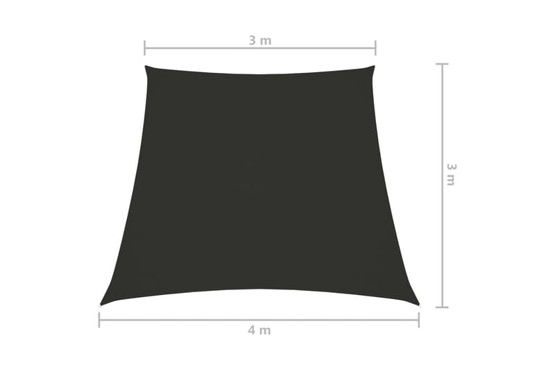 solsejl 3/4x3 m oxfordstof trapezfacon antracitgrå - Antracit - Havemøbler - Solafskærmning - Solsejl