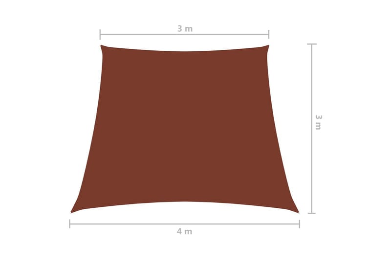 solsejl 3/4x3 m oxfordstof trapezfacon terrakotta - Havemøbler - Solafskærmning - Solsejl