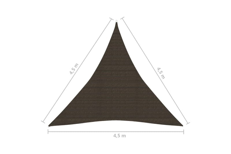 solsejl 4,5x4,5x4,5 m 160 g/m² HDPE brun - Brun - Havemøbler - Solafskærmning - Solsejl