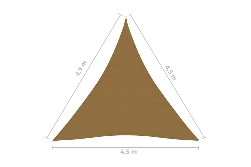 solsejl 4,5x4,5x4,5 m 160 g/m²HDPE gråbrun - Gråbrun - Havemøbler - Solafskærmning - Solsejl