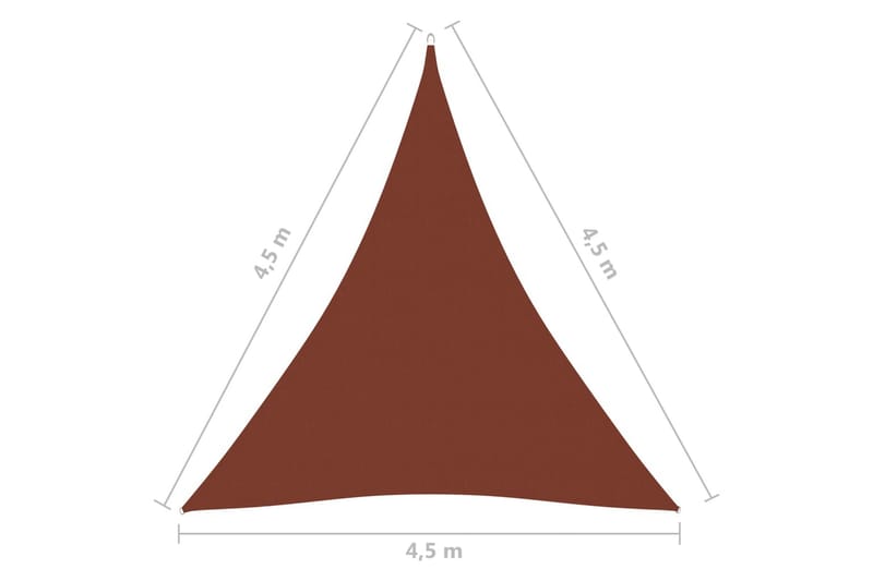 solsejl 4,5x4,5x4,5 m oxfordstof trekantet terrakotta - Havemøbler - Solafskærmning - Solsejl