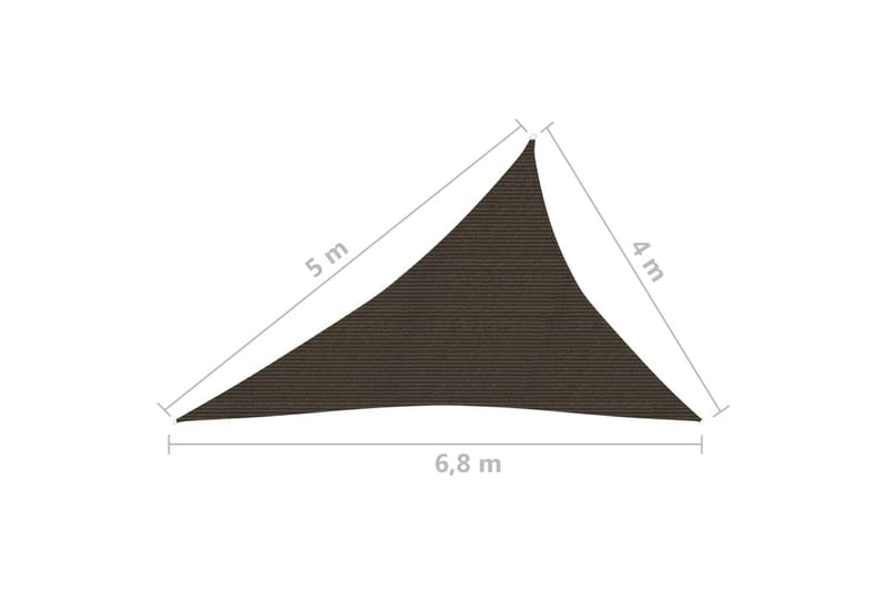 solsejl 4x5x6,8 m 160 g/m² HDPE brun - Brun - Havemøbler - Solafskærmning - Solsejl