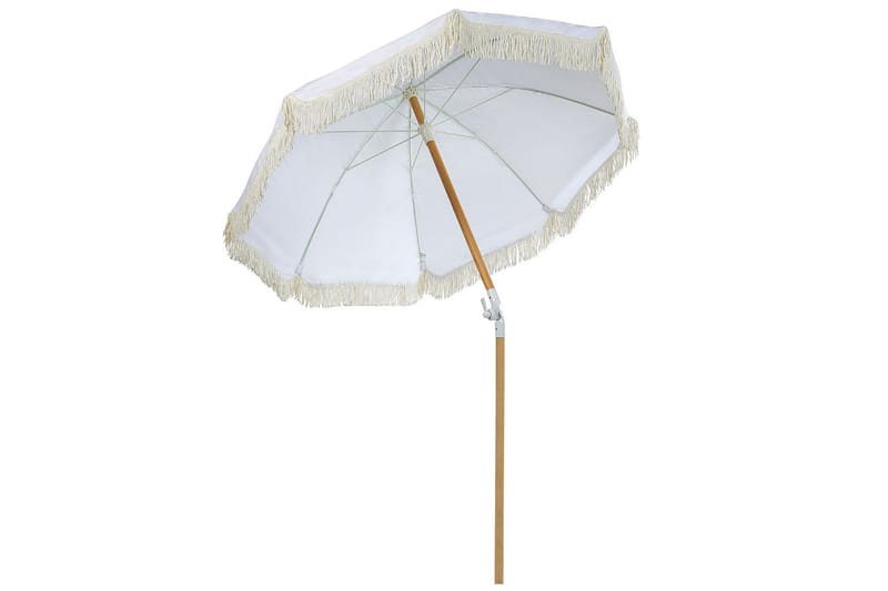 Teulon Parasol 150 cm - Hvid/Lysebrun - Havemøbler - Solafskærmning - Parasoller