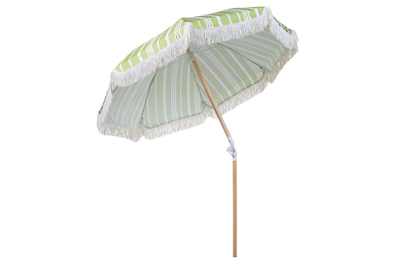 Teulon Parasol 150 cm - Hvid/Lysebrun - Havemøbler - Solafskærmning - Parasoller