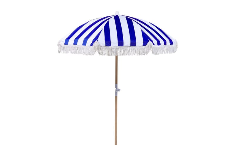 Teulon Parasol 150 cm - Blå/Hvid/Lysebrun - Havemøbler - Solafskærmning - Parasoller