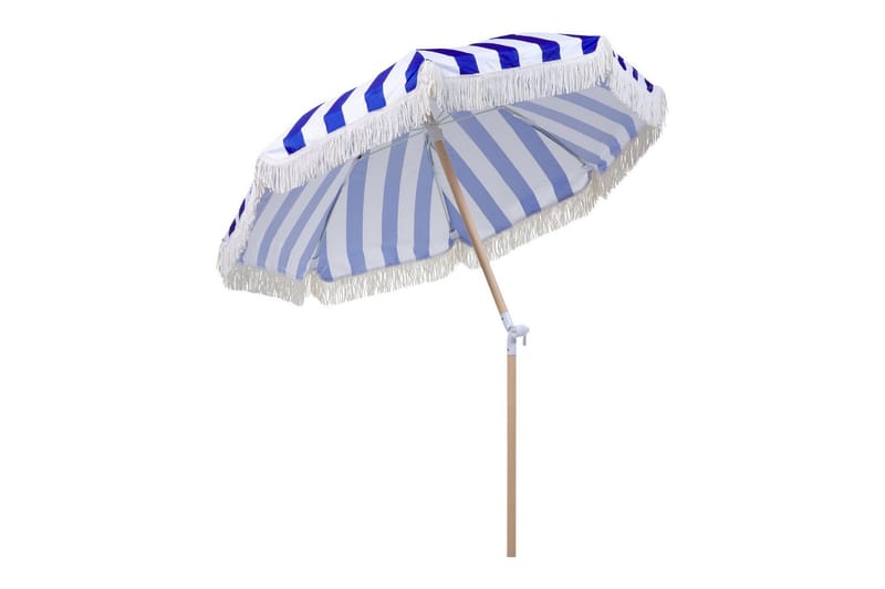 Teulon Parasol 150 cm - Blå/Hvid/Lysebrun - Havemøbler - Solafskærmning - Parasoller