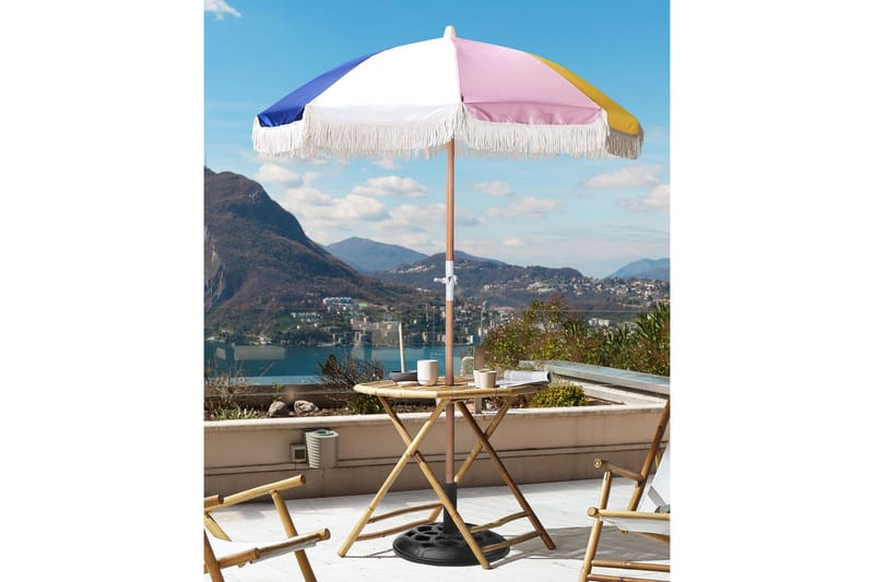 Teulon Parasol 150 cm - Gul/Pink/Blå/Hvid/Lysebrun - Havemøbler - Solafskærmning - Parasoller