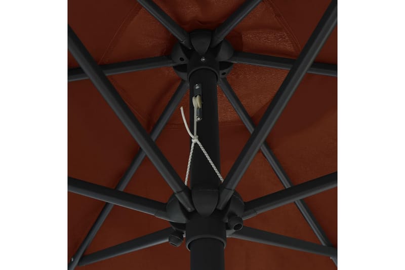 Udendørs Parasol Med Aluminiumsstang 270x246 cm Terracotta - Rød - Parasoller
