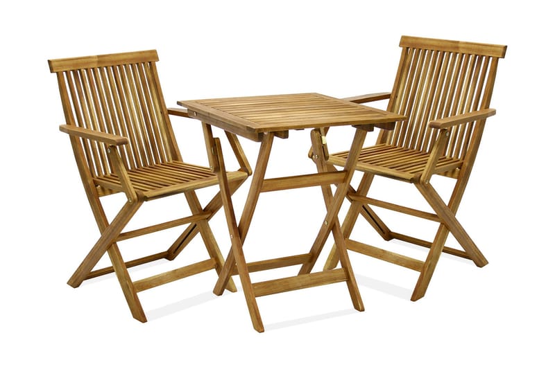 Balkon sæt FINLAY bord og 2 stole 60x60xH72cm - Havemøbler børn - Altansæt - Cafesæt