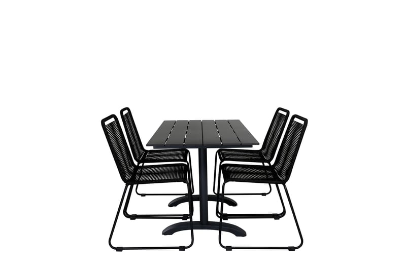 Denver Spisebordssæt 120cm + 4 Lindos Stabelbare stole Hvid - Venture Home - Havemøbler børn - Havesæt