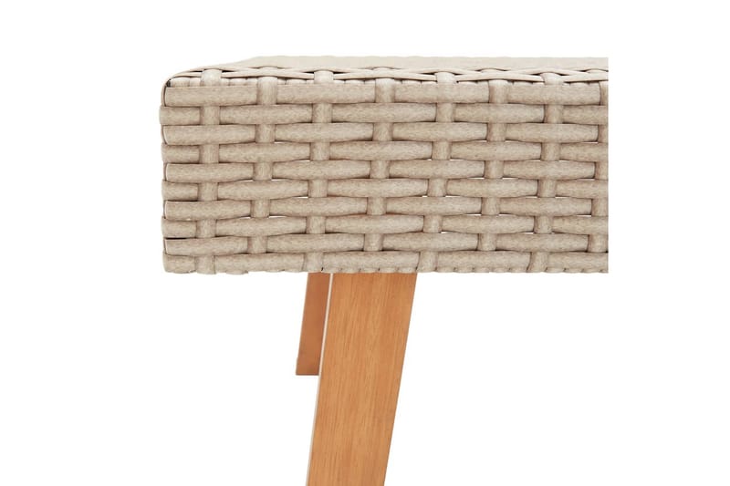 Haveloungesæt 3 Dele Med Hynder Polyrattan Beige - Beige - Havemøbler - Udendørsgruppe - Havesæt