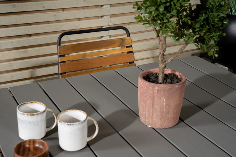 Levels Udvideligt Spisebordssæt 160cm + 4 Bois Stole Natur/S - Venture Home - Havesæt
