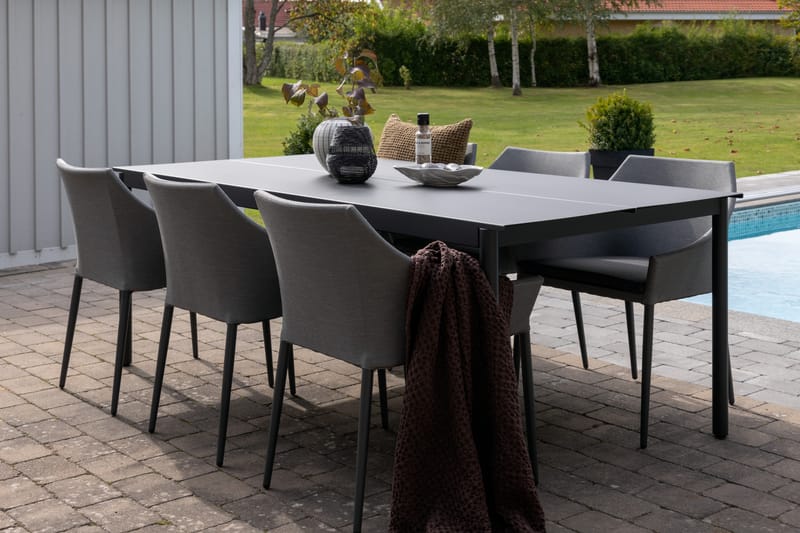 Modena Spisegruppe 200x100 cm + 6 Spoga Spisestol - Venture Home - Havemøbler - Udendørsgruppe - Havesæt