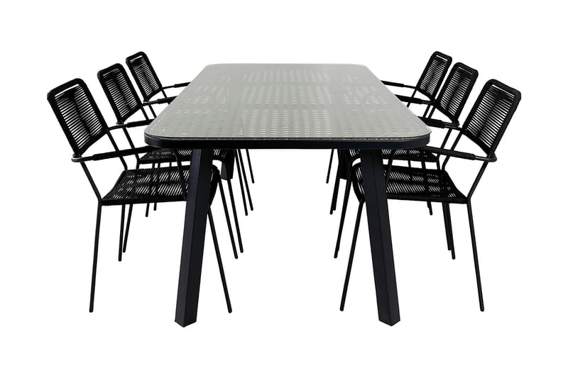 Paola Spisebordssæt 200cm + 6 Lindos Armstole Hvid - Venture Home - Havemøbler børn - Havesæt