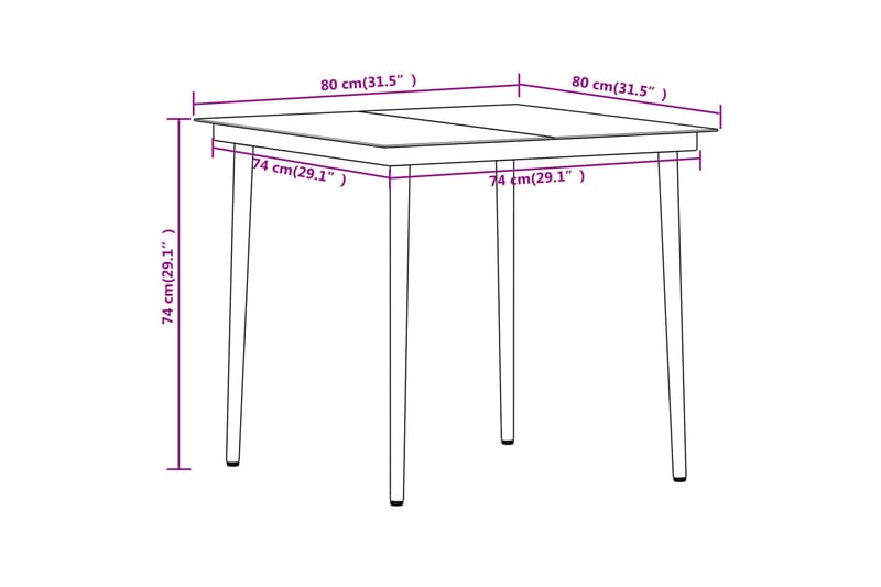 spisebordssæt til haven 3 dele brun - Brun - Havemøbler - Udendørsgruppe - Haves�æt