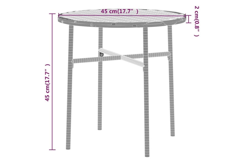 spisebordssæt til haven 3 dele polyrattan brun - Brun - Havemøbler - Udendørsgruppe - Havesæt
