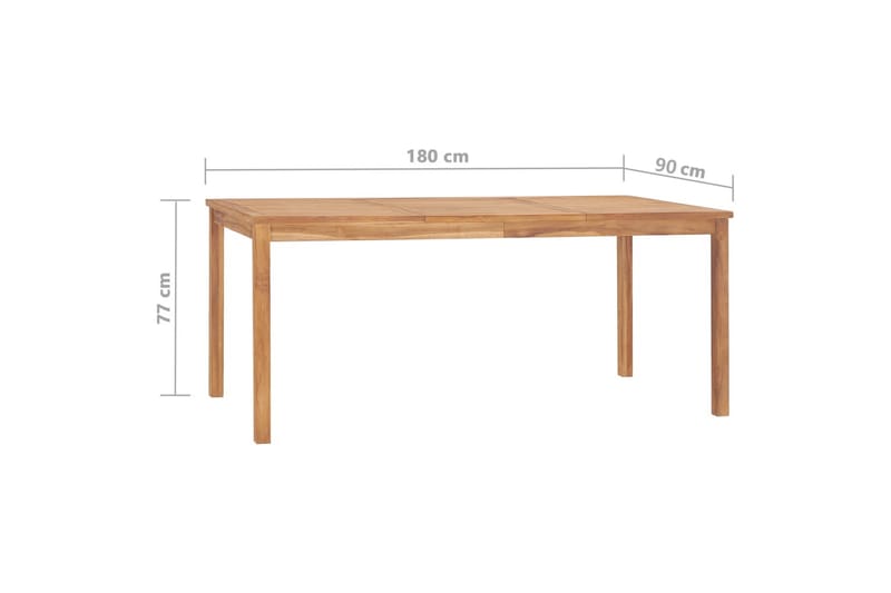 Spisebordssæt Til Haven 7 Dele massivt teaktræ - Brun - Havemøbler - Udendørsgruppe - Havesæt
