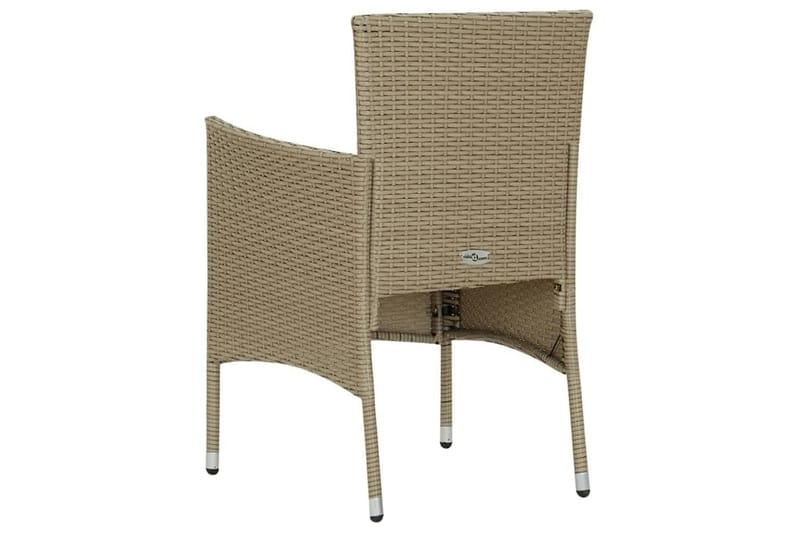 spisebordssæt til haven med hynder 5 dele polyrattan beige - Beige - Havemøbler - Udendørsgruppe - Havesæt