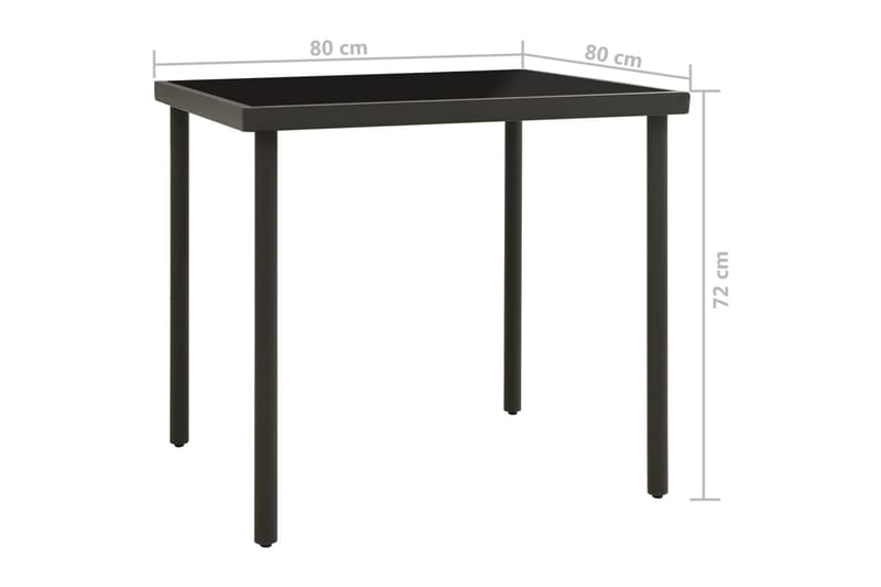 udendørs spisebordsstol 3 dele stål - Antracit - Havemøbler - Udendørsgruppe - Havesæt