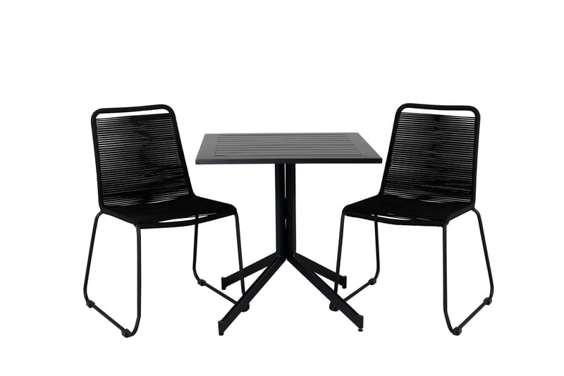 Way Spisebordssæt 70cm + 2 Lindos Stabelbare stole Brun/Hvid - Venture Home - Havemøbler børn - Havesæt