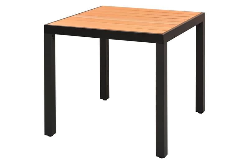 Spisebordssæt til haven 3 dele polyrattan sort og brun - Sort - Havesæt