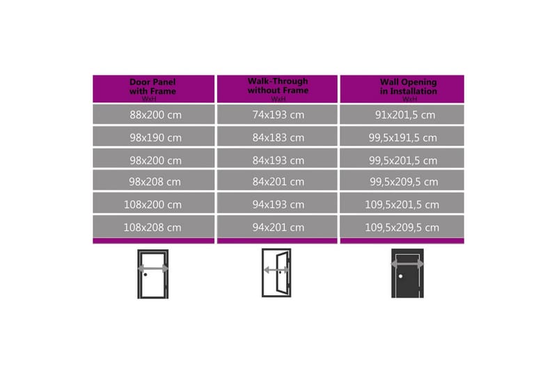 Fordør 108 X 208 Cm Hvid - Hvid - Hus & renovering - Byggeri - Dørre & porte - Yderdør & hoveddør - Enkelt yderdør