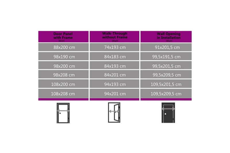 hoveddør 110x210 cm aluminium og PVC hvid - Hvid - Hus & renovering - Byggeri - Dørre & porte - Yderdør & hoveddør - Enkelt yderdør