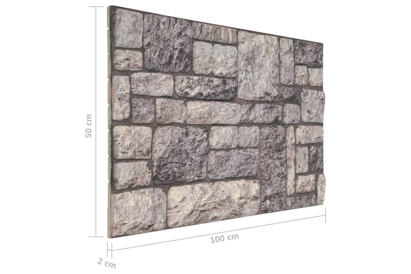 3D-vægpaneler 10 stk. murstensdesign EPS lysegrå - Hus & renovering - Byggeri - Gulv, væg & tag - Gulv & vægbeklædning - Vægpanel & panelplade