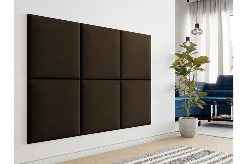 Zaratuz Vægpanel 60x60 cm - Mørkebrun - Hus & renovering - Byggeri - Gulv, væg & tag - Gulv & vægbeklædning - Vægpanel & panelplade