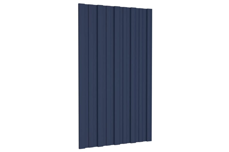 tagplader 12 stk. 80x45 cm galvaniseret stål antracitgrå - Loftpanel-loftplader