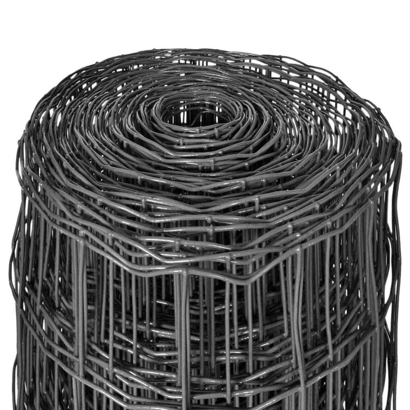 eurohegn 25 x 1,2 m stål grå - Grå - Havehegn & panelhegn