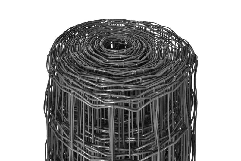 eurohegn 25 x 1 m stål grå - Grå - Havehegn & panelhegn