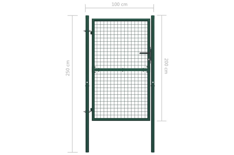 hegnslåge 100 x 200 cm stål grøn - Grøn - Hus & renovering - Indsynsbeskyttelse & indhegning - Låge - Låge udendørs