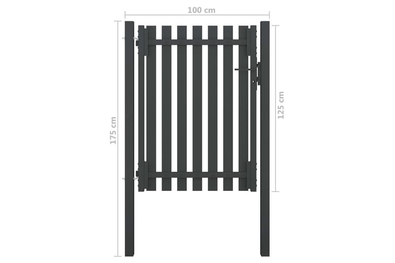 Hegnslåge 1x1,75 M Stål Antracitgrå - Hus & renovering - Indsynsbeskyttelse & indhegning - Låge - Låge udendørs