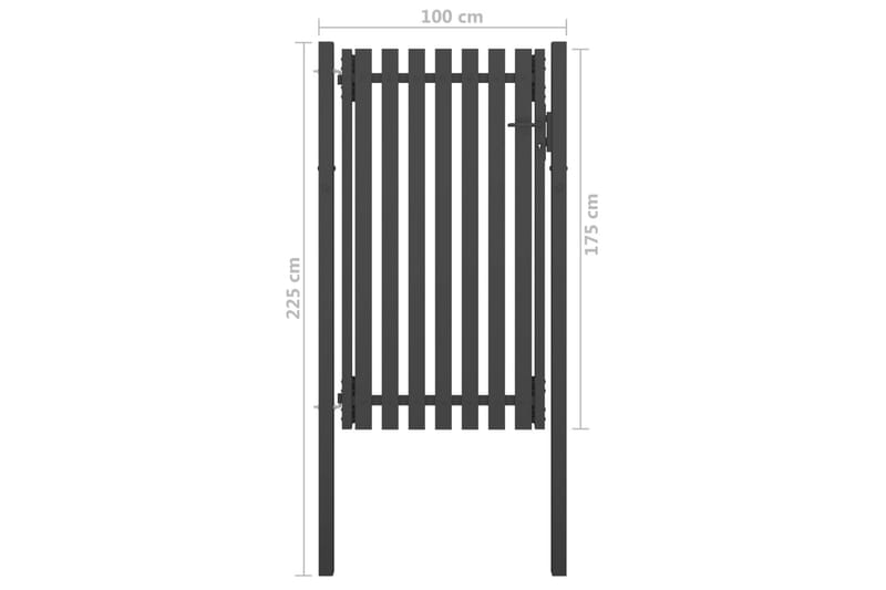 Hegnslåge 1x2,25 M Stål Antracitgrå - Hus & renovering - Indsynsbeskyttelse & indhegning - Låge - Låge udendørs